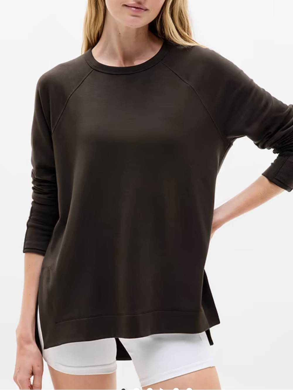 Athleta Coaster Luxe Revover Sweatshirt Crewneck Gray / medium
